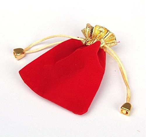 3s 7x9cm Red Color Velvet Drawstring Pouch Bag/small Jewelry Bag Gift Bag(10pcs)