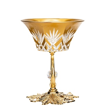 Turkish Handcraft Gilded and Transparent Dessert & Ice Cream Bowls