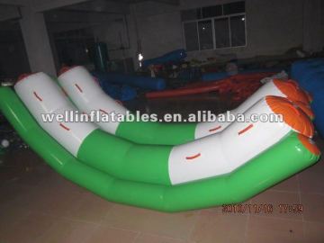 funny double inflatable teeter totter