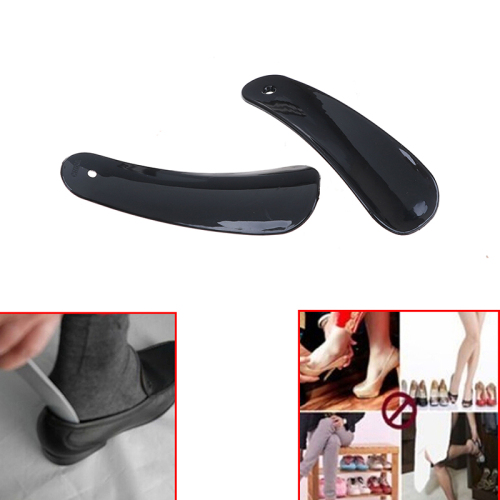 2pcs Lifter Flexible Sturdy Slip Shoe Horns Black Plastic Professional Shoe Horn Spoon Shape Shoehorn Shoe Accessories