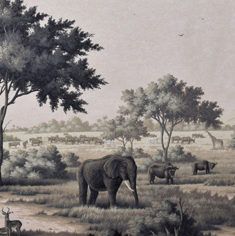 Hand painted wallpaper