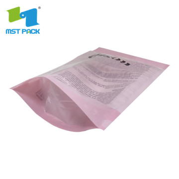 Clear food grade plastic packaging bag with zipper