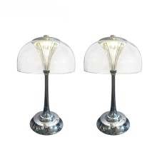 Smart Cordless Mushroom Shape Acrylic Bedside Table Lamp for Study Bedroom