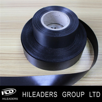 Wholesale Cut Side Label Black Polyester Satin Label Ribbon