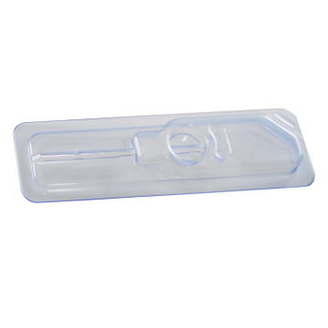 Medical device injection syringe blister thermoforming box
