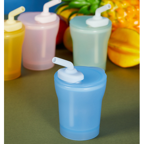 Toddlers Silicone Drinking Training Sippy Cup with Straw