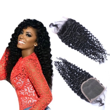 Fast Shipping 4x4 kinky curly Brazilian mink hair extension, Peruvian Kinky Curly Closure, Afro Kinky Curly Top lace closure