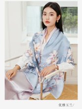 Two side shawl 100% silk-003