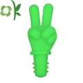 Partihandel Silikon vinflaskpropp Custom Finger Design