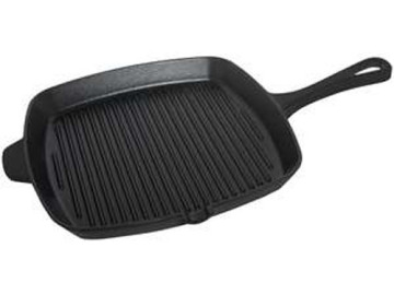 matte black Enameled Cast Iron griddle plate