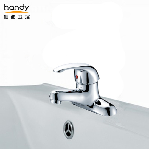 Water saving double hole single-handle basin mixer tap