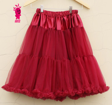 Hot sale red pettiskirt 100% nylon /women pettiskirt party dress