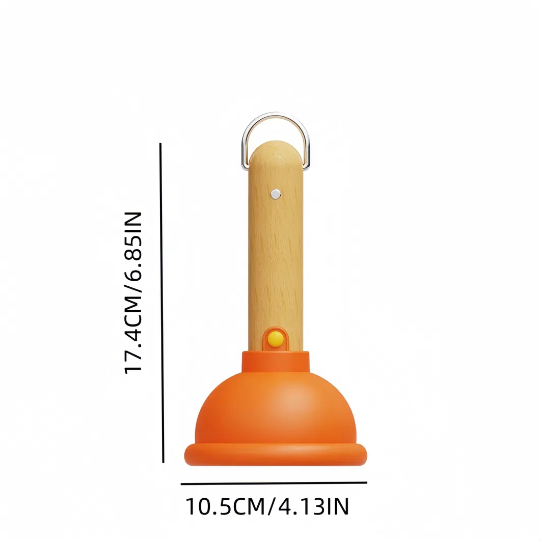 Stylish Wooden Handle Toilet Night Light with Unique Motif
