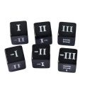 5pcs DM Dice Set Including Rating D6, NPC Alignment Dice, NPC Emotion Die, Encounter Die and D20 Pathfinder's Journey Die