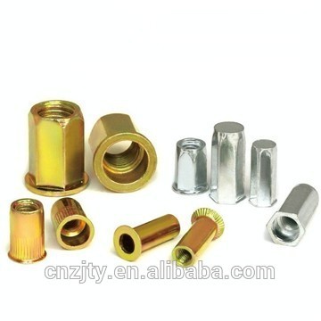 Brass rivet nut , metal rivet nut ,M8 rivet nut