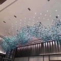 Hotel lobby crystal glass chandelier led pendant light