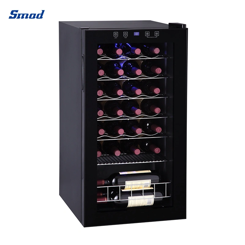 Smad OEM 20 Bottles Portable Glass Door Small Refrigerator Wine Cooler