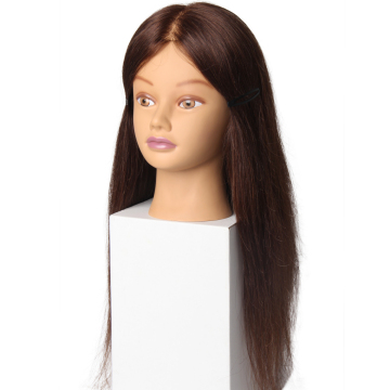 Hairdresser human hair long neck female head manikin mannequin training head realistic