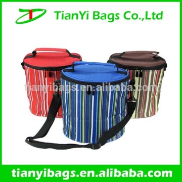 Bucket shape insulated lunch cooler bag zero degrees inner cool