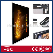 Aluminium frame magnetic LED slim light box with suction cup