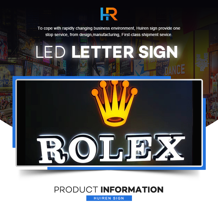 Light Box Retro Changeable Sign Led 3D Acrylic Channel Letters