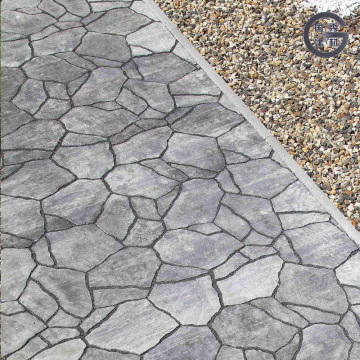 Gray Irregular Stone-Look Path Paving Tiles