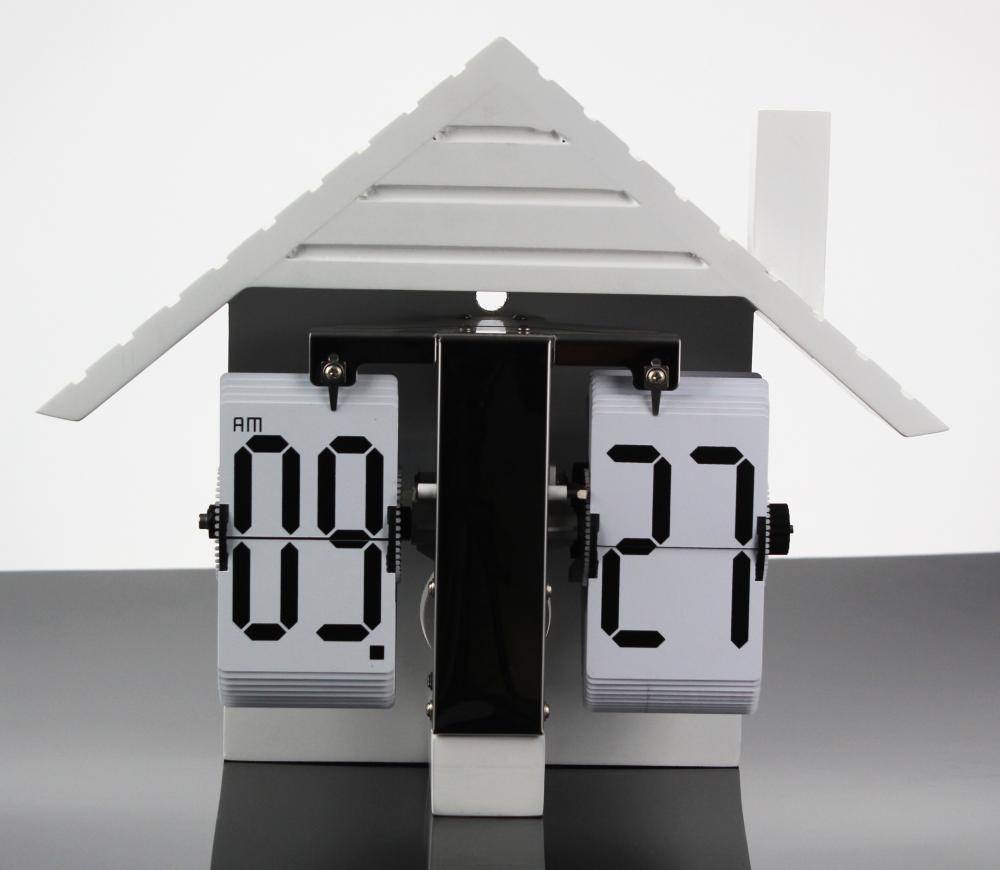 Wood House Flip Clock 3