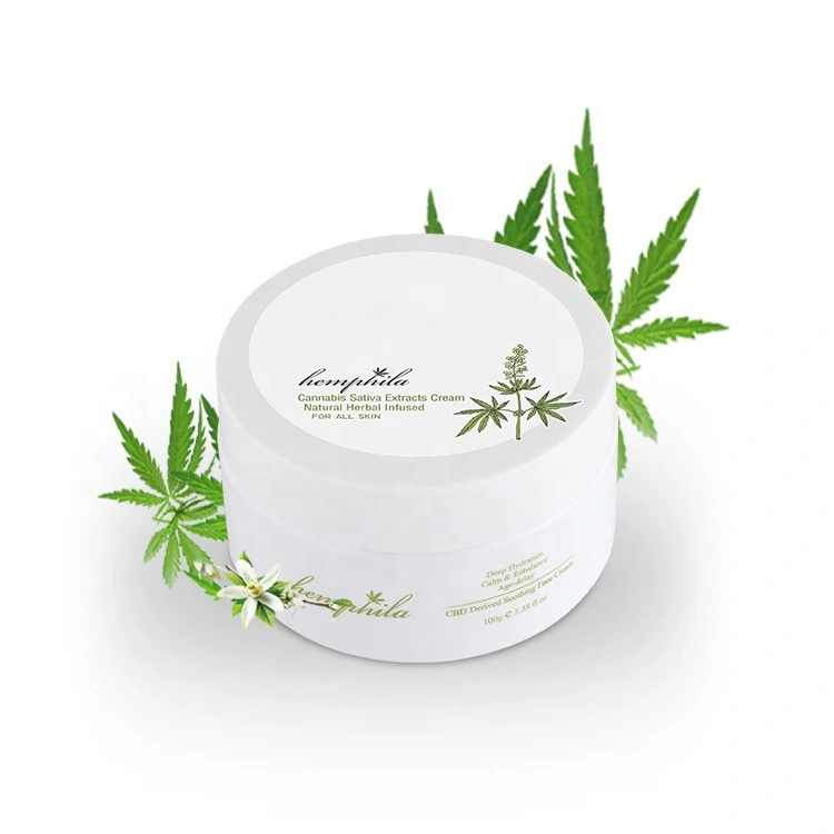 Hemp Cream Natural Face Moisturizer Cream Private Label Cbd Oil Whitening Face Cream for Dry Skin