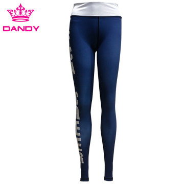 Blaue Sublimations-Fitness-Leggings