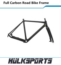 Top quality bicycle carbon frame BB30 cyclocross carbon frameset 51cm carbon road bike frame disc brake