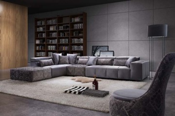Fabric Sofa Design, Fabric Conner Sofa; Modern Fabric Sofa 936b
