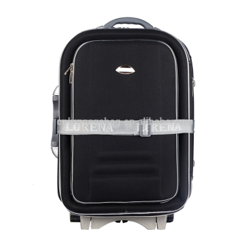 2015 low price heat pressing silver lock white lining stock trolley bag