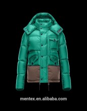 Men Two-tone Down Coat with detachable hood