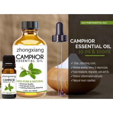 Huile de camphre biologique pure pour approvisionnement sous étiquette privée