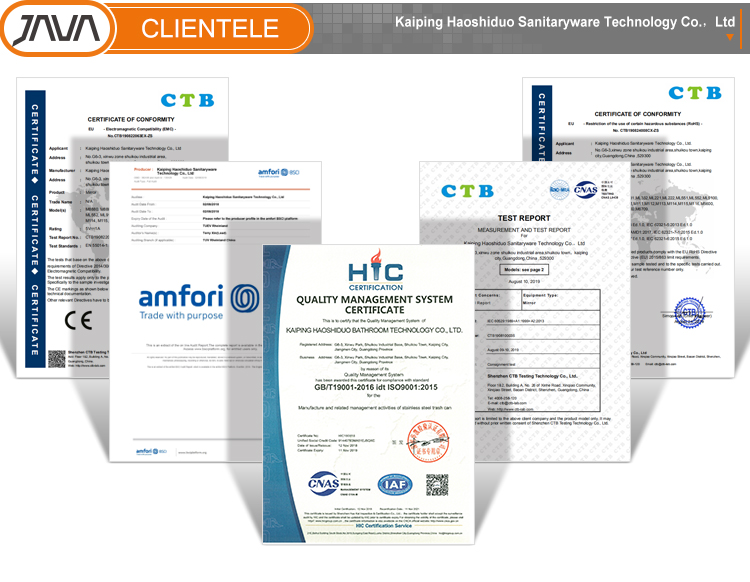 JAVA Wholesale Smart sensor rectangular home smart products smart waste bin Automatic trash cans