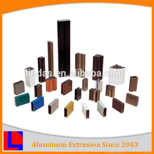 Anodized powder coated 6000 series extrusion aluminium profiles kitchen door