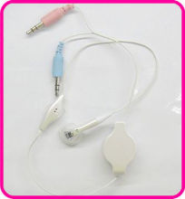 3.5mm Stereo Computer Earphones, Retractable Computer Earphone With Mic Ydt36