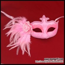 Wholesale venetian halloween masks crafts adults in pink color