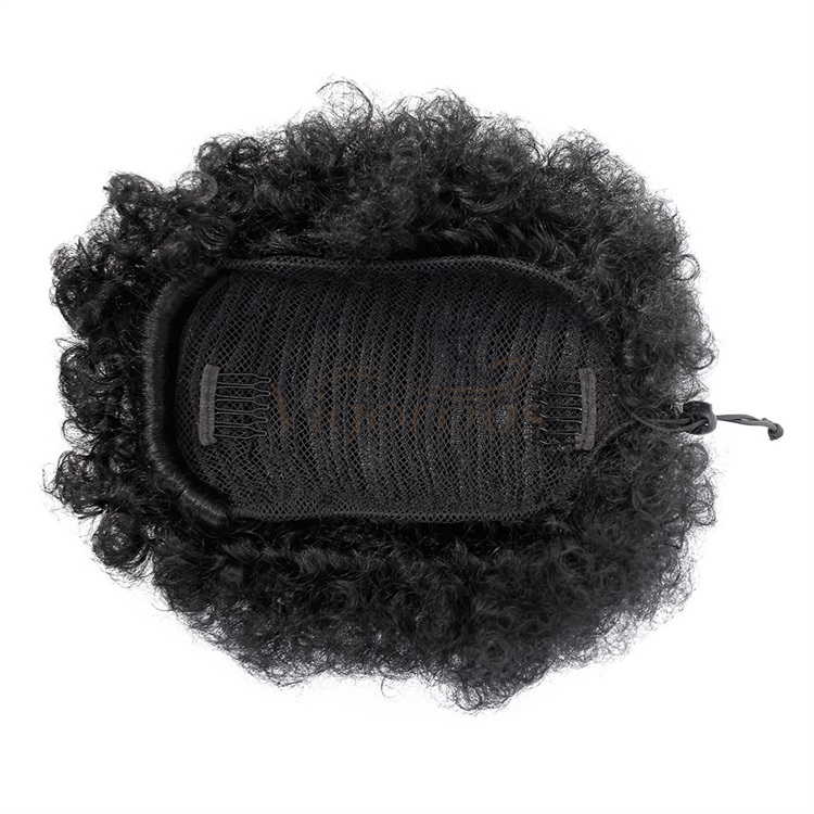 Vigorous Synthetic Afro Kinky Curly Hair Bun Short Drawstring Ponytail Bun Hairpiece For Black Women Ponytail Hair Piece