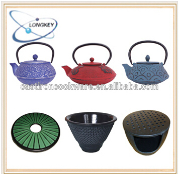 2014 Popular design high Quality Enamel Cast Iron Water Kettle