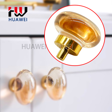 38mm MushroomShape Acrylic Cabinet Knobs with Zinc Alloy