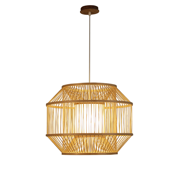Bambu de metal do norte da Europa, decoração conduzida restaurante lustre pendente lâmpada economizadora de energia