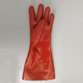 Brauner doppelt getauchter PVC-Handschuh 40cm