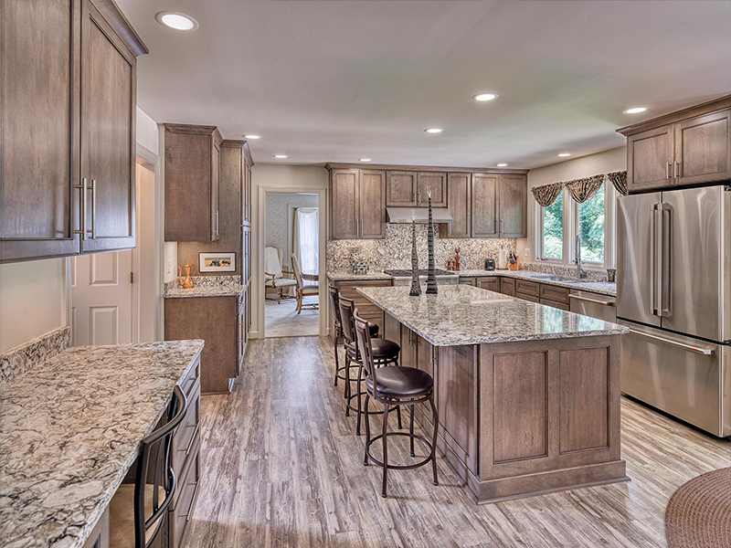 Classic Solid Wood Modular Kitchen Cabinets