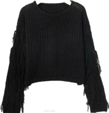 Custom women fringes sleeve sweater