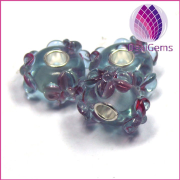 European Lampwork Glass Large Big Hole Beads for Charm Bracelets