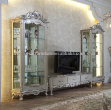 Antique Marble Top TV Stand Classic wooden cupboard designs modern living room cabinet design