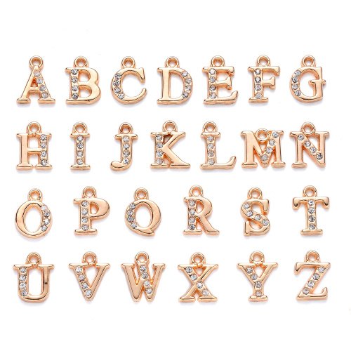 Dangle Letter Charms A-Z Alphabet English Letters Bracelet Charms Jewelry Making Findings Good Quality Rhinestone Charm Pendants