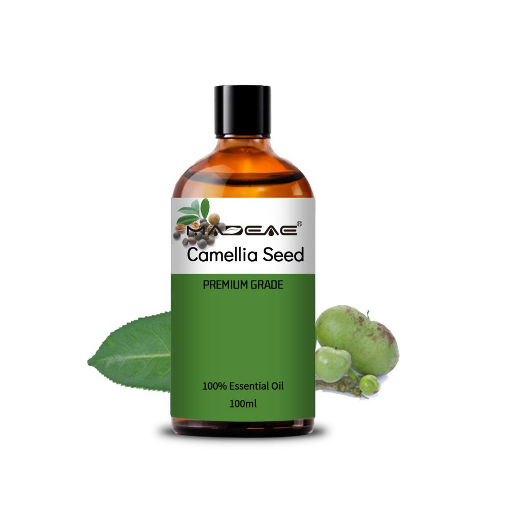 Olio di semi di camelia organica puro naturale all&#39;ingrosso olio per pressa a freddo per la cura della pelle