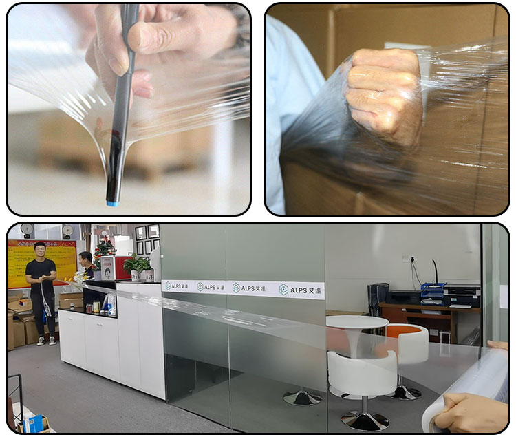 Alps Transparent Fabricar Wrapping Film Lldpe Stretch Shrink Wrap Film Plastic Roll Stretch Hand Film Manufacturers